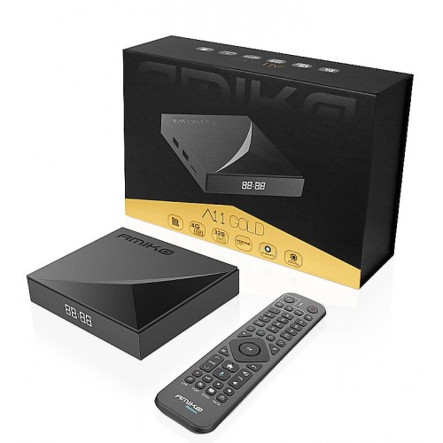 Amiko A11 GOLD | MYTV3 | 4GB + 32GB | DUAL BAND WiFi | BACKLIT BLUETOOTH VOICE REMOTE Amiko A11 GOLD | MYTV3 | 4GB + 32GB | DUAL BAND WiFi | BACKLIT BLUETOOTH VOICE REMOTE
