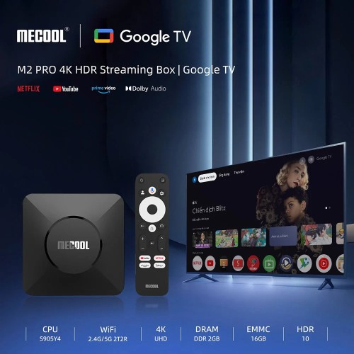 MECOOL M2 PRO Android 11 GOOGLE TV OS 4K MEDIA STREAMER - NETFLIX 4K | AMAZON PRIME VIDEO TV STREAMING MECOOL M2 PRO Android 11 GOOGLE TV OS 4K MEDIA STREAMER - NETFLIX 4K | AMAZON PRIME VIDEO TV STREAMING